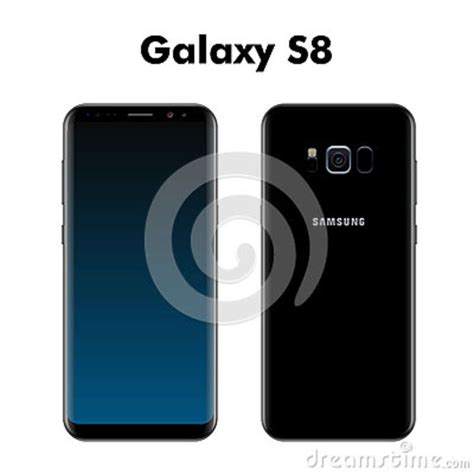 Samsung Galaxy S8 Isolated On White Background Vector