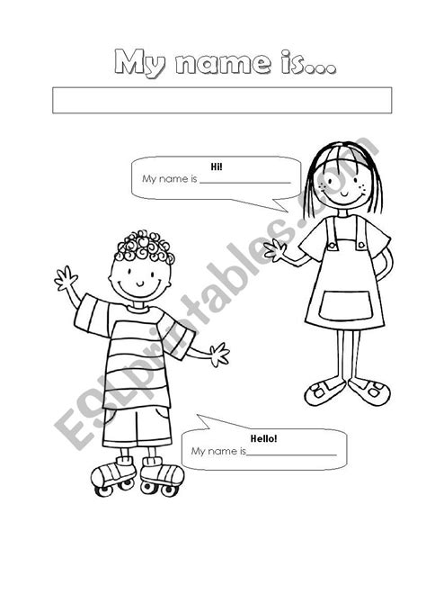 What´s Your Name Esl Worksheet By Sunnypru