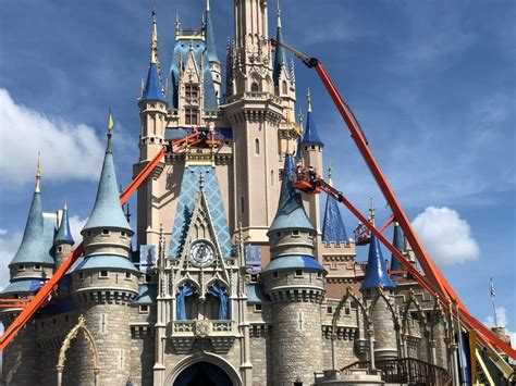 Photos Cinderella Castle Makeover Painting Progressing Rapidly At The