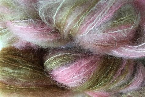 Pink Sand 2oz 60g Mohair Yarn Fingering Weight Ewe And Me Yarns