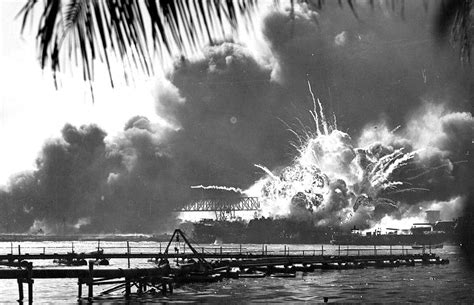 Uss Shaw Dd 373 Explodes After The Japanese Attack On Pearl Harbor On
