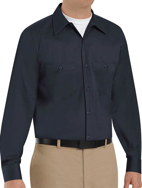 Red Kap Mens Wrinkle Resistant Cotton Long Sleeve Work Shirt Academy