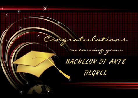 College Graduation Ba Bachelor Of Arts Card Ad Affiliate Ba