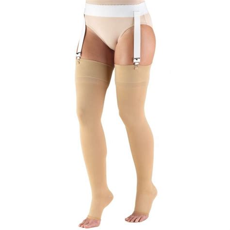 Truform Compression Stockings 20 30 Mmhg Thigh High Open Toe Large