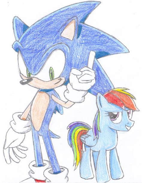 Commission Sonic And Rainbow Dash 1 Finished By Megaartist923 On