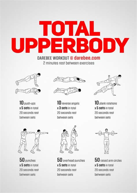 Total Bodyweight Upperbody Workout By Darebee Darebee Workout Fitness Upperbodyworkout To