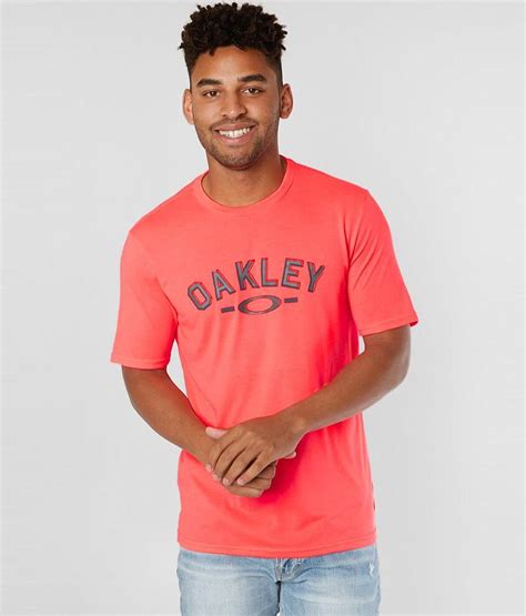 Oakley Arch O Hydrolix T Shirt Mens T Shirts In Coral Glow Heather