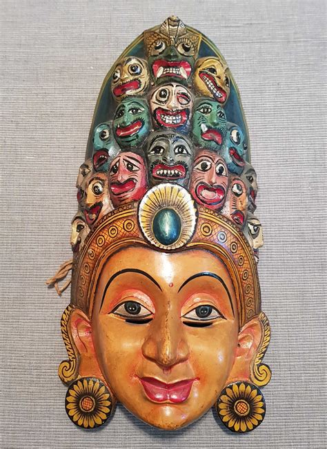 Sinhalese Kolam Mask Bought Around 1975 In Sri Lanka Sanni Mask 20