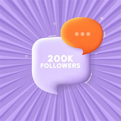 Premium Vector 200k Followers Speech Bubble With 200k Followers Text