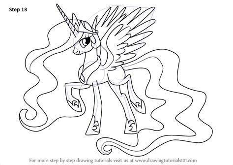 How To Draw Princess Celestia From My Little Pony Friendship Is Magic