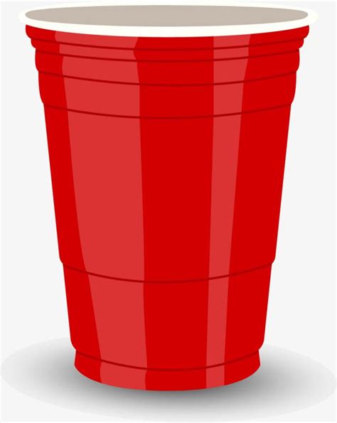 Vector Painted Red Cups PNG Images Vector Hand Painted Red Cups PNG