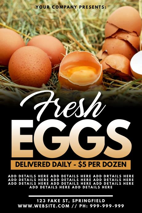 Copy Of Fresh Eggs Poster Postermywall
