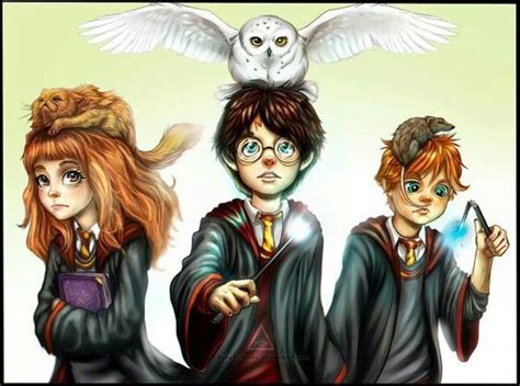 Fanart Golden Trio Harry Potter Amino