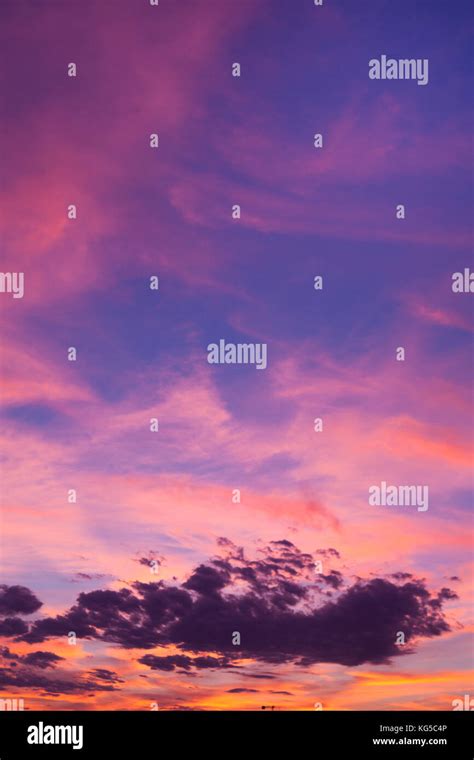 Dramatic Sunset And Sunrise Sky Vertical Landscape Stock Photo Alamy