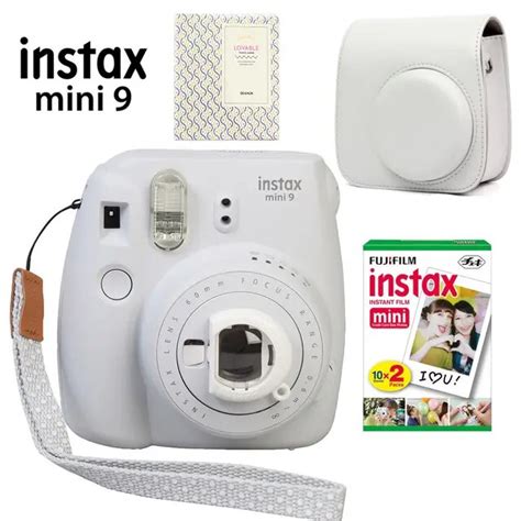 New Smoky White Fujifilm Instax Mini 9 Instant Camera 20 Shots Mini 8