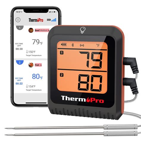 Thermopro 500ft Long Range Bluetooth Meat Thermometer Wireless