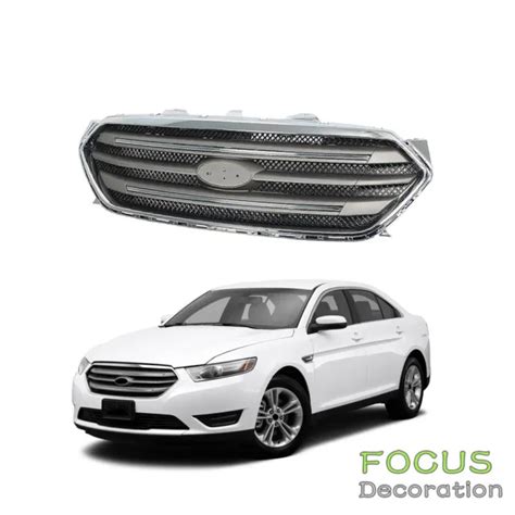 Fit For 2013 2019 Ford Taurus Front Bumper Upper Grille Assembly Chrome