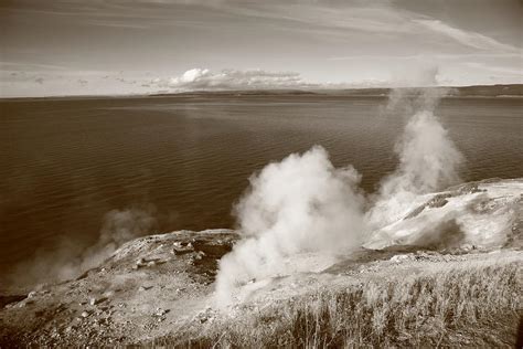 Yellowstone Lake And Geysers Photograph By Frank Romeo