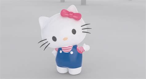 3d Model Hello Kitty Vr Ar Low Poly Cgtrader