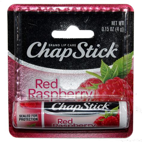Buy Chapstick Stick Red Raspberry Flavored Lip Balm Lip Care Carded
