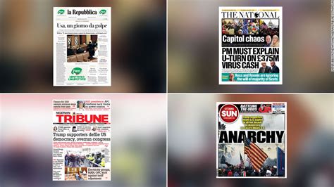 Capitol Assault Newspapers How Newspapers Around The World Reacted To