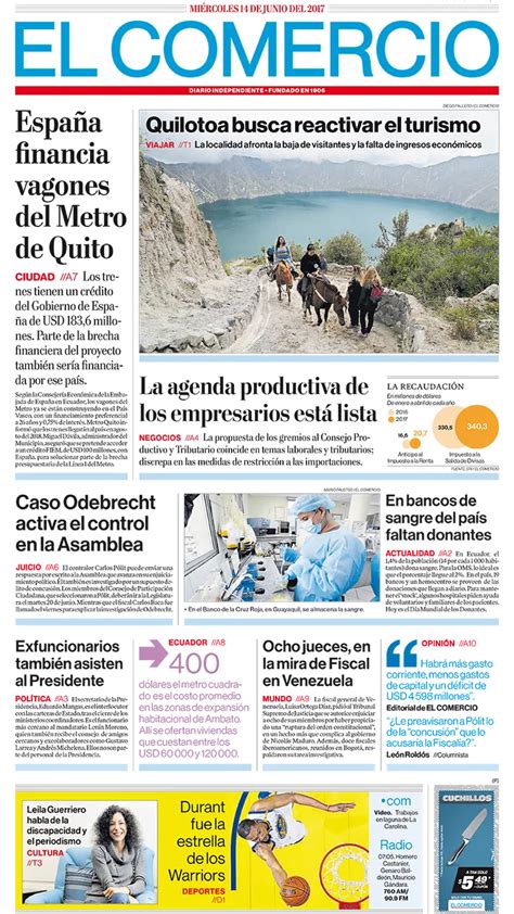 El Comercio Ecuador Miércoles 14 De Junio De 2017 Infobae