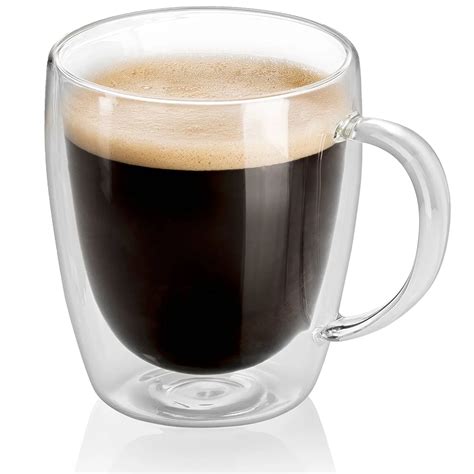 Borosilicate Double Wall Glass Coffee Mugs 300ml Glass Tea Cup Clear