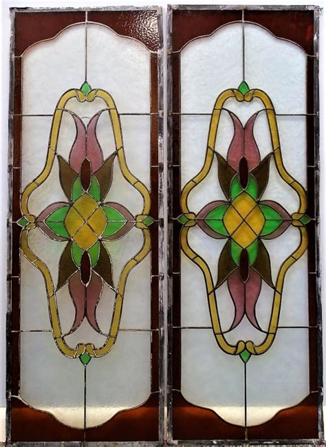 Sold Price Pr 19th C Leaded Stained Glass Window Panes September 1 0117 2 00 Pm Edt