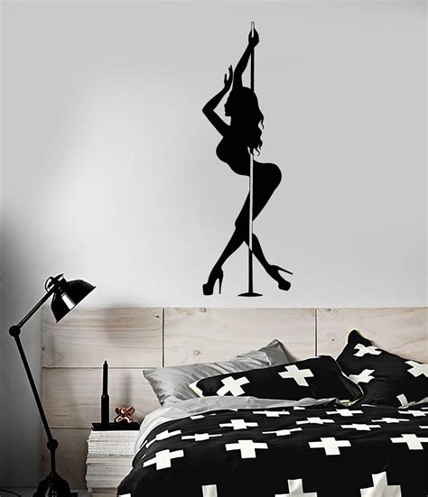 vinyl wall decal pole dance striptease stripper sexy hot girl stickers