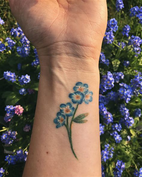 Tattoos Of Forget Me Not Flowers Flower Vgh