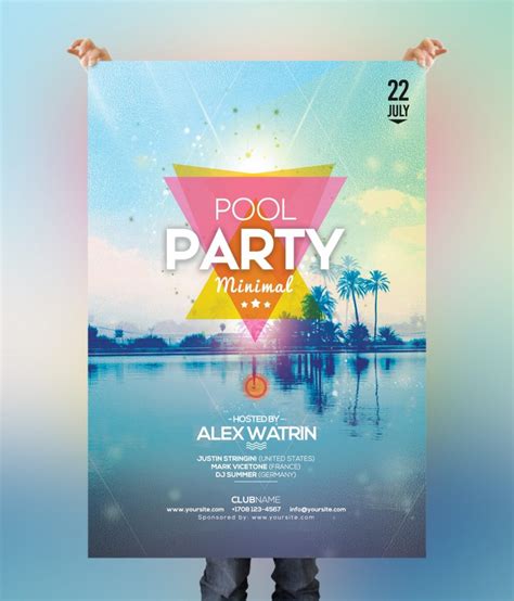 Pool Party Flyer Template Free