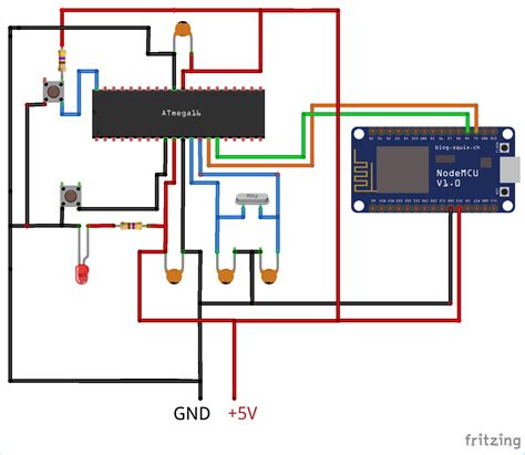 Circuit Diagram For Interfacing Esp8266 Nodemcu With Avr