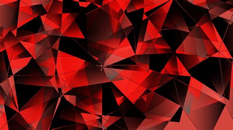 8k Descarga Gratis Negro Rojo Formas Geométricas Abstracción