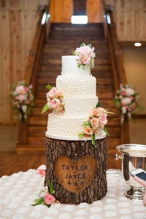 Rustic Tree Stump Wedding Cake Ideas Emmalovesweddings