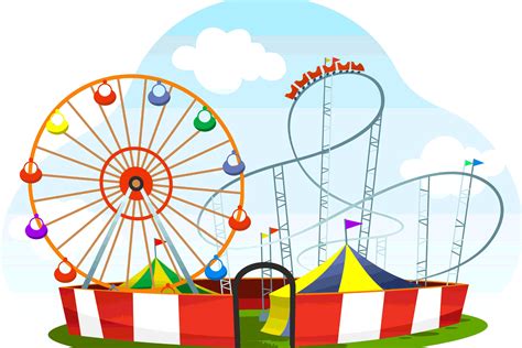 Carnival Amusement Park Setting Clip Art Amusement Park Clip Art