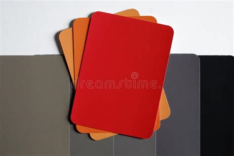 Color Swatches In Yellow Orange And Shades Of Gray Stock Image Image