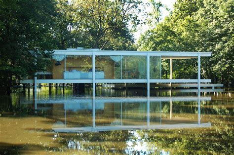 The Farnsworth House Is Being Seriously Threatened By Floods Architectural Digest