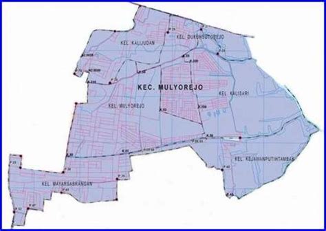 peta kecamatan mulyorejo surabaya timur lokanesia