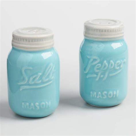Blue Mason Jar Salt And Pepper Shaker Affiliate Ceramic Mason Jar