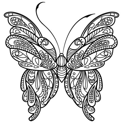 Adult Butterfly Coloring Pages Butterfly Coloring Page Mandala