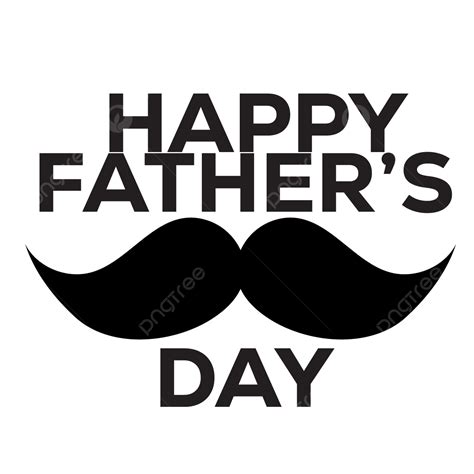 Happy Father S Day Transparent With Moustache Vector Happy Father S