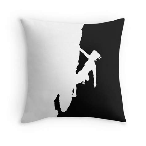 Woman Climbing Throw Pillow By Mindgoop Throw Pillows Women Pillows