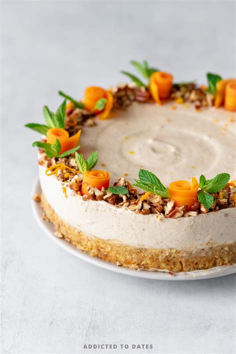No Bake Carrot Cake Cheesecake Vegan Recipe Baking Vegan
