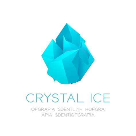 Premium Vector Crystal Ice Icon Illustration On White Background