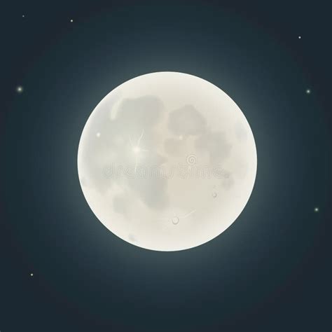 Realistic Moon Sketch Black And White Graphic Vector Illustration