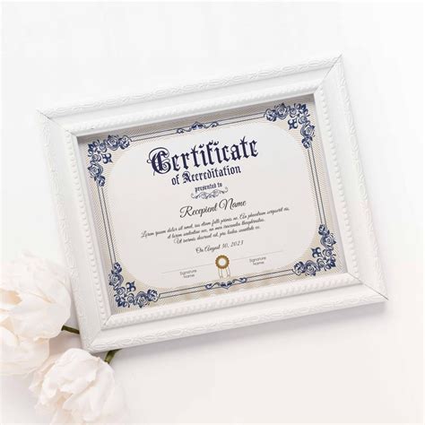 Certificado Editable De Plantilla De Acreditación Certificado Etsy