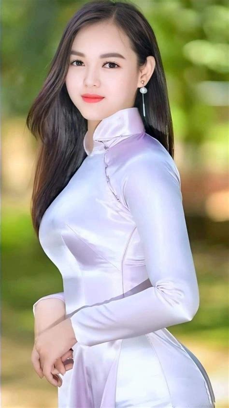 Ao Dai Beautiful Asian Women Girls Long Dresses Vietnamese