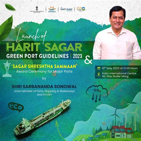 Ministry Of Ports Shipping And Waterways Launches Harit Sagar Green