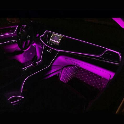 200cm Purple Led Car Interior Decorative Atmosphere Wire Strip Light