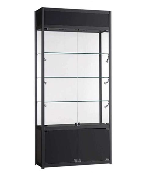 Tall Glass Storage And Header Display Cabinet 1000mm Experts In